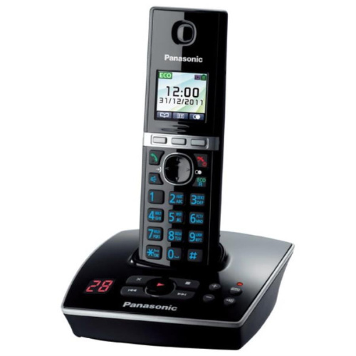 изображение Беспроводной телефон Panasonic KX-TG8061RUB DECT (радиотелефон) , цвет: черный магазин Компании Интерком-НН картинка Panasonic KX-TG8061RUB - Беспроводной телефон DECT (радиотелефон) с автоответчиком, цвет: черный от магазина Интерком-НН