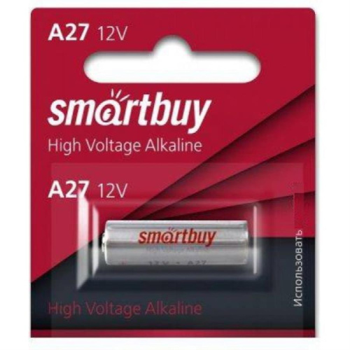 изображение Элемент питания SBBA-27A5B (батарейка) Smartbuy A27/5B магазин Компании Интерком-НН картинка Smartbuy SBBA-27A5B Элемент питания (батарейка) A27/5B от магазина Интерком-НН
