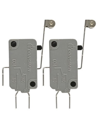 картинка Микропереключатель 2 шт. Dongnan KW3A-16Z5-A200 3-х контактный 16(4)A 250V рычаг с роликом 25мм от магазина Интерком-НН