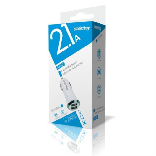изображение Автомобильное зарядное устройство TURBO 1x2.1A,1x1 А с 2 USB выходами Smartbuy SBP-2021 магазин Компании Интерком-НН картинка Smartbuy Автомобильное зарядное устройство TURBO 1x2.1A,1x1 А с 2 USB выходами SBP-2021 от магазина Интерком-НН