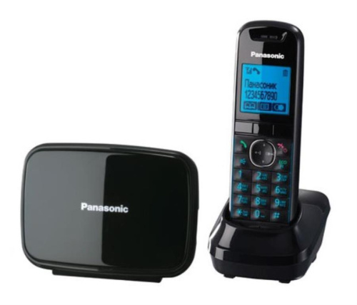 изображение Беспроводной телефон Panasonic KX-TG5581RUB DECT (радиотелефон) , цвет: черный магазин Компании Интерком-НН картинка Panasonic KX-TG5581RUB - Беспроводной телефон DECT (радиотелефон) , цвет: черный от магазина Интерком-НН