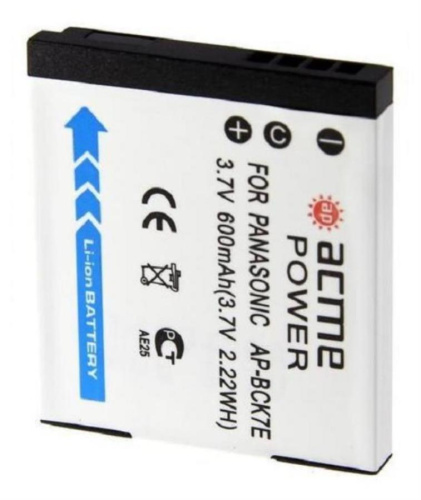 изображение Аккумулятор Li-ion, 3.7 V, 600 mAh AcmePower AP-BCK7E для фотокамер Panasonic магазин Компании Интерком-НН картинка AcmePower AP-BCK7E Аккумулятор Li-ion, 3.7 V, 600 mAh для фотокамер Panasonic от магазина Интерком-НН