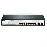 картинка Коммутатор DGS-1210-10/C1A D-Link WebSmart с 8 портами 10/100/1000Base-T, 2 порта 1000Base-X  от магазина Интерком-НН