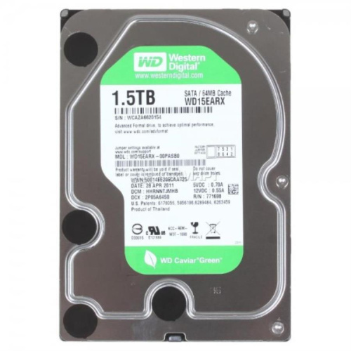 изображение Жесткий диск Western Digital 1.5 Tb 64 Mb SATA-III WD15EARX (Green) магазин Компании Интерком-НН картинка Жесткий диск Western Digital 1.5 Tb 64 Mb SATA-III WD15EARX (Green) от магазина Интерком-НН