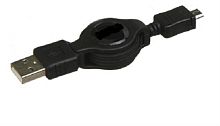 картинка Кабель USB micro USB 0.8 м черный (в пакете) с автосмоткой от магазина Интерком-НН