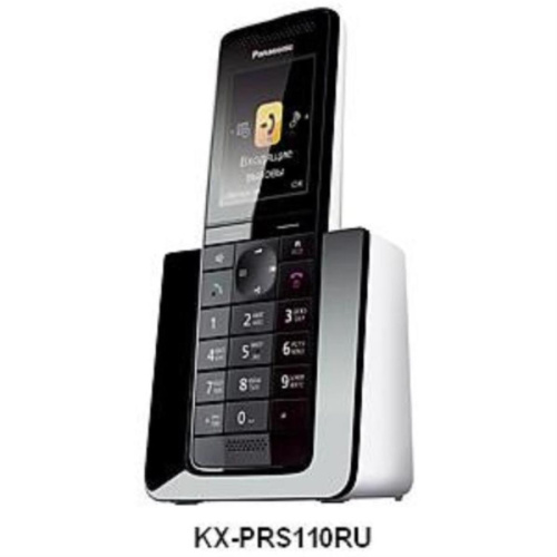 изображение Panasonic KX-PRS110RUW - Беспроводной телефон DECT (радиотелефон) , цвет: белый магазин Компании Интерком-НН картинка Panasonic KX-PRS110RUW - Беспроводной телефон DECT (радиотелефон) , цвет: белый от магазина Интерком-НН