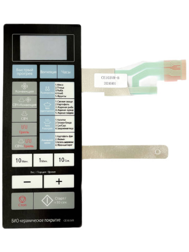 картинка Samsung DE34-00346E сенсорная панель управления для микроволновой печи (СВЧ) CE103VR-B черный от магазина Интерком-НН