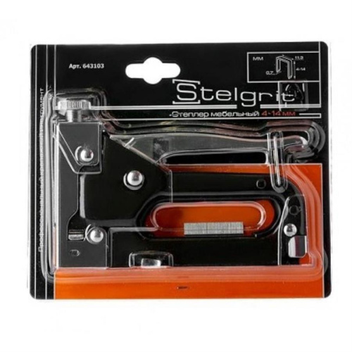 изображение Степлер мебельный для скоб 4-14x0,7мм Stelgrit 643103 магазин Компании Интерком-НН фото 2 картинка Stelgrit 643103 Степлер мебельный для скоб тип53 4-14x0,7мм от магазина Интерком-НН фото 2