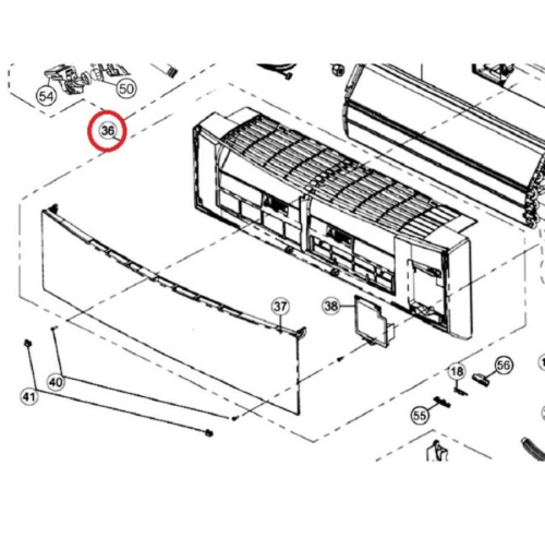 картинка Panasonic CWE11C4777 корпус внутреннего блока кондиционера CS-E7MKD, E9MKD, E12MKD, E15MKD от магазина Интерком-НН фото 2