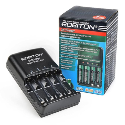 картинка Robiton 3in1Charger Зарядное устройство для зарядки аккумуляторов Ni-Zn, Ni-MH и Ni-Cd от магазина Интерком-НН