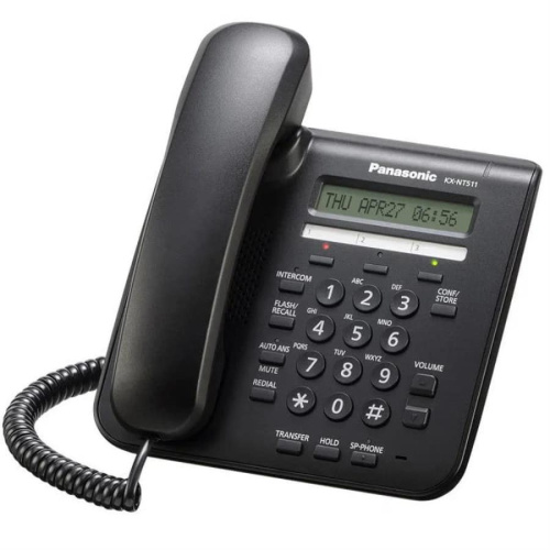 картинка Panasonic KX-NT511PRUB IP-телефон MGCP 3 кнопки DSS, 1-строчный экран, 2 порта 100Base-TX от магазина Интерком-НН