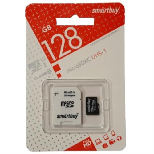картинка Память microSDXC UHS-I 128Gb SmartBuy 80Мб/с class10 с адаптером (SB128GBSDCL10-01) от магазина Интерком-НН