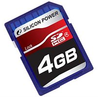 картинка Память SD 4Gb Silicon Power SDHC class4 от магазина Интерком-НН