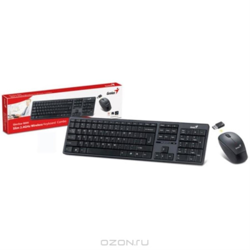 изображение Комплект Клавиатура и мышь Genius SlimStar 8000 black беспроводные магазин Компании Интерком-НН фото 2 картинка Комплект Клавиатура и мышь Genius SlimStar 8000 black беспроводные от магазина Интерком-НН фото 2