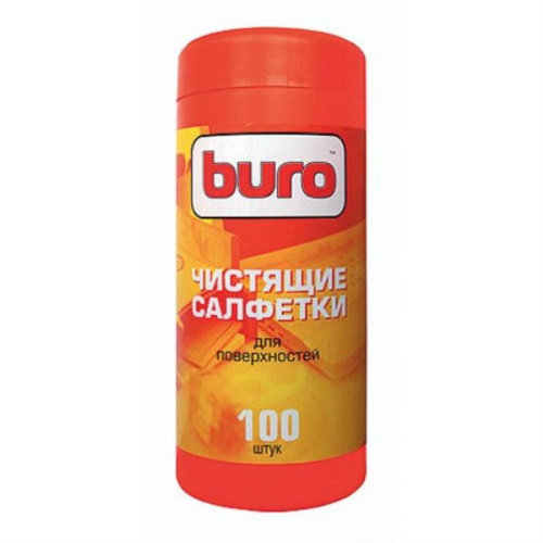 картинка Туба с чистящими салфетками Buro, для поверхностей 100шт от магазина Интерком-НН