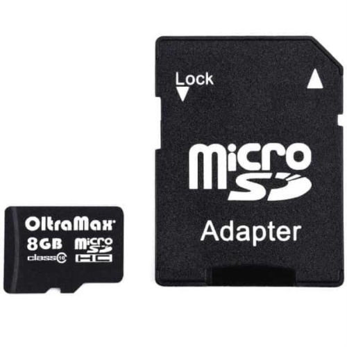 изображение Память microSDHC 8Gb OltraMax class10 с адаптером (OM008GCSDHC10-AD) магазин Компании Интерком-НН фото 2 картинка Память microSDHC 8Gb OltraMax class10 с адаптером (OM008GCSDHC10-AD) от магазина Интерком-НН фото 2