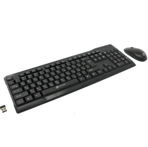 изображение Комплект (клавиатура+мышь) OKLICK 230M, USB, беспроводной, черный магазин Компании Интерком-НН картинка OKLICK 230M Комплект (клавиатура+мышь), USB, беспроводной, черный от магазина Интерком-НН