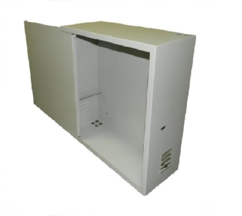 картинка Шкаф  настенный 19", 3U, (550х220х500) антивандальный пенального типа, замок, серый Netko "M"  от магазина Интерком-НН