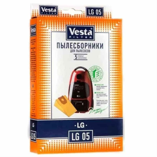 изображение Vesta filter LG05 комплект мешков-пылесборников бумажных (5шт) для пылесоса LG магазин Компании Интерком-НН картинка Vesta filter LG05 комплект мешков-пылесборников бумажных (5шт) для пылесоса LG от магазина Интерком-НН