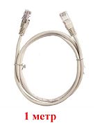 картинка Патч-корд UTP cat. 5e 1м ВС, LSZH (серый) неэкранированный, литой коннектор Technolink от магазина Интерком-НН