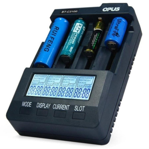 картинка Opus BT-C3100 v2.2 Универсальное зарядное устройство на 4 аккумулятора Ni-Cd / Ni-Mh и Li-Ion от магазина Интерком-НН фото 2