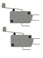 картинка Микропереключатель 2 шт. Dongnan KW3A-16Z5-A200 3-х контактный 16(4)A 250V рычаг с роликом 25мм от магазина Интерком-НН