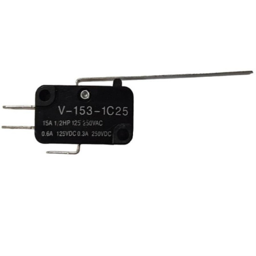картинка Микропереключатель 3-х контактный V-153-1C25 250V 15A с рычагом 52мм для микроволновой печи (СВЧ) от магазина Интерком-НН