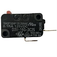 картинка Omron D3V-16G-3C25 микропереключатель 2-х контактный 16(3)A 250V для микроволновой печи (СВЧ) от магазина Интерком-НН