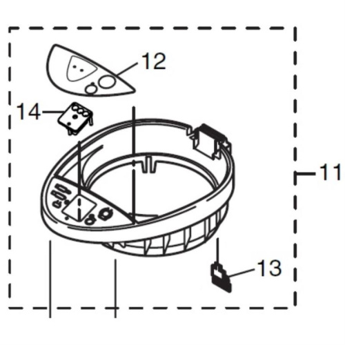 картинка Panasonic APB30K5622WU верхняя рама корпуса термопота NC-PG30PWTW, NC-PH30 в сборе от магазина Интерком-НН