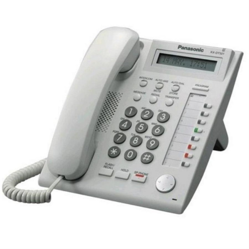 изображение Системный телефон Panasonic KX-DT321RUW 8 кнопок с индикацией, 1 строчный дисплей , спикерфон магазин Компании Интерком-НН картинка Panasonic KX-DT321RU Системный аппарат 8 кнопок с индикацией, 1 строчный дисплей , спикерфон от магазина Интерком-НН