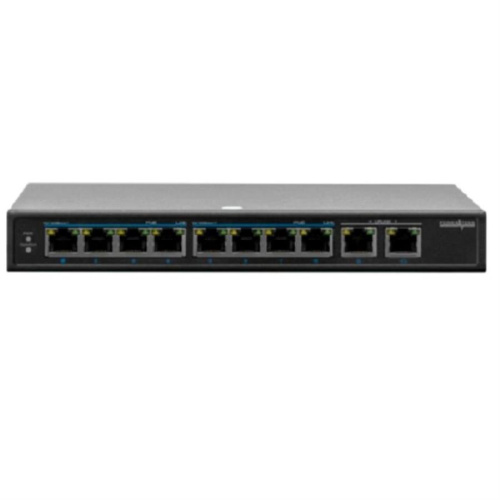 картинка POWERTONE PUS-154-9 PoE коммутатор 10-портовый неуправляемый 802.3af 10/100BASE-TX, 8 портов PoE от магазина Интерком-НН