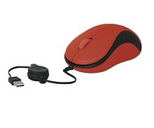 картинка Defender MS-960 (52961) Мышь проводная, скручивающийся кабель, красная от магазина Интерком-НН
