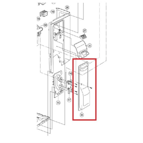 картинка Panasonic CWH13C1064 Крышка блока управления внешнего блока кондиционера  от магазина Интерком-НН