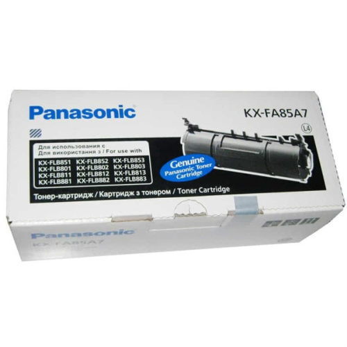 изображение Panasonic KX-FA85А7 Тонер-картридж для KX-FLB813/ 833/ 853/ 858 (5000стр.) магазин Компании Интерком-НН картинка Panasonic KX-FA85А7 Тонер-картридж для KX-FLB813/ 833/ 853/ 858 (5000стр.) от магазина Интерком-НН