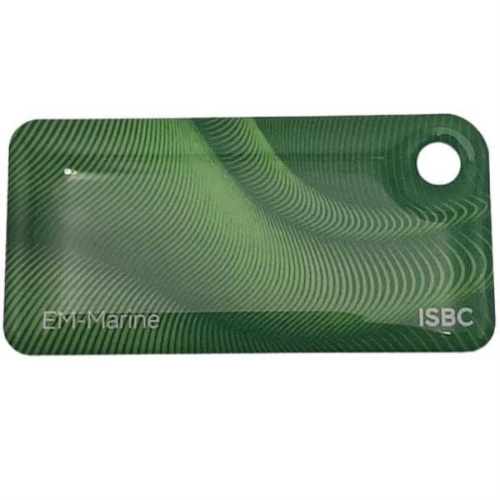 картинка ISBC RFID-брелок формата EM-Marine (125кГц), 25x51x3.8мм (зеленый) от магазина Интерком-НН