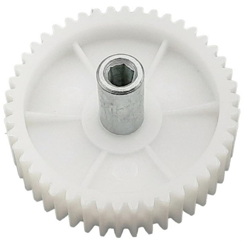 изображение Шестерня большая с валом (вариант №2) D=82/16мм, H=72/22мм, 46 прямых зубьев для мясорубки Moulinex, Tefal магазин Компании Интерком-НН картинка Шестерня большая с валом (вариант №2) D=82/16мм, H=72/22мм, 46 прямых зубьев для мясорубки от магазина Интерком-НН