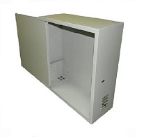 картинка Шкаф  настенный 19", 3U, (550х220х500) антивандальный пенального типа, замок, серый Netko "M"  от магазина Интерком-НН