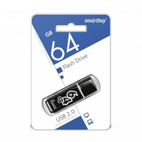 изображение Память USB 64Gb Smart Buy Glossy черный 2.0 (SB64GBGS-K) магазин Компании Интерком-НН картинка Память USB 64Gb Smart Buy Glossy черный 2.0 (SB64GBGS-K) от магазина Интерком-НН