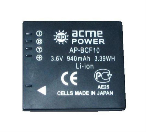 изображение Аккумулятор AcmePower AP-DMW-BCF10E для фотокамер Panasonic магазин Компании Интерком-НН фото 3 картинка AcmePower AP-DMW-BCF10E Аккумулятор Li-ion, 3.6 V, 800 mAh для фотокамер Panasonic от магазина Интерком-НН фото 3