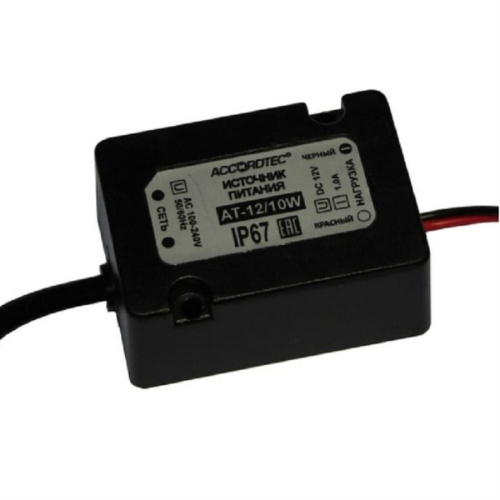 изображение Блок питания AccordTec 12V, 1A AT-12/10W магазин Компании Интерком-НН картинка AccordTec AT-12/10W Блок питания 12V, 1A от магазина Интерком-НН