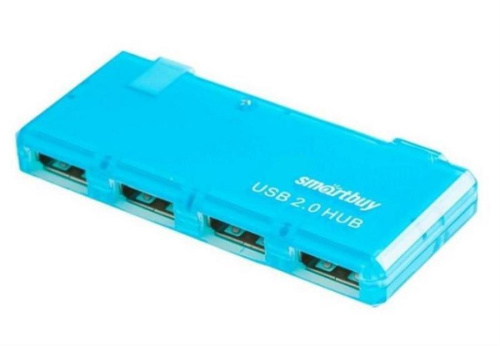изображение Разветвитель на 4 порта USB hub 2.0, голубой Smartbuy SBHA-6110-B магазин Компании Интерком-НН картинка Smartbuy SBHA-6110-B Разветвитель на 4 порта USB hub 2.0, голубой от магазина Интерком-НН
