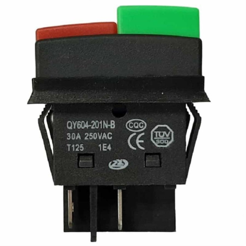 изображение Переключатель QY604-201N-B (131G) кнопочный ON-OFF 30A 250VAC для электроинструмента магазин Компании Интерком-НН фото 2 картинка Переключатель QY604-201N-B (131G) кнопочный ON-OFF 30A 250VAC для электроинструмента от магазина Интерком-НН фото 2
