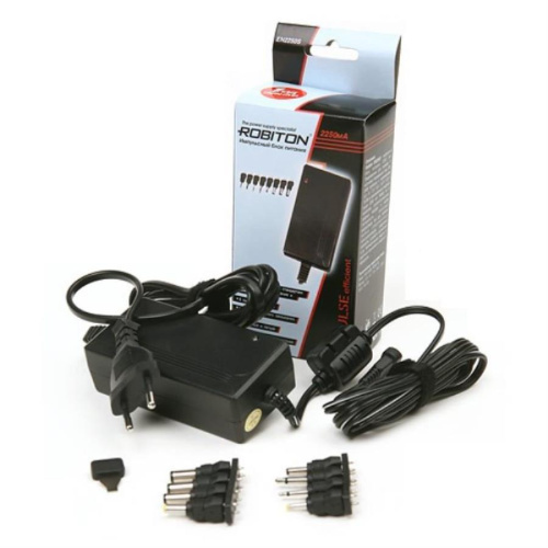 картинка Robiton EN2250S Блок питания BL1 2250mA 3 В, 4,5 В, 5 В, 6 В, 7,5 В, 9 В, 12 В  сменные разъемы от магазина Интерком-НН