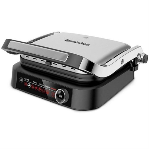 картинка Zigmund & Shtain ZEG-928 электрогриль Grillmeister 2100Вт, серебристый от магазина Интерком-НН