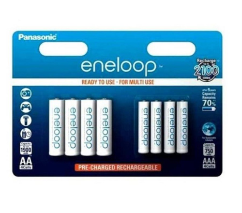 картинка Panasonic eneloop BK-KJMCCE44E Набор аккумуляторов 750mAh AAA + 1900mAh AA BL8 от магазина Интерком-НН